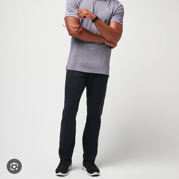 Travis Mathew Open To Close Pants Mens 30x32 Black Chino Golf Performance Preppy - Picture 2 of 13